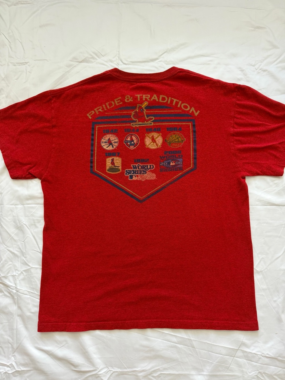 Majestic St. Louis Cardinals Baseball T-Shirt Red Size L - Picture 3 of 5